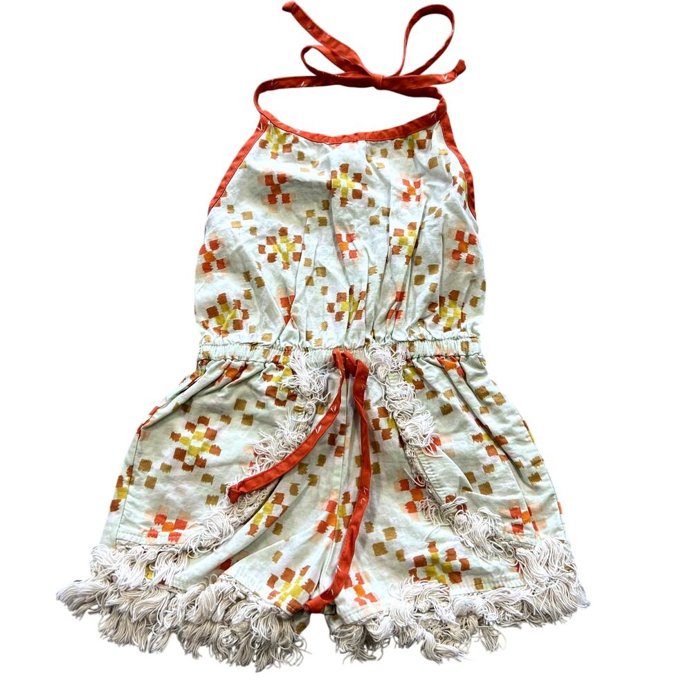 RicRac & Ruffles Aztec Bohemian Girls Romper Size 18 Mo.